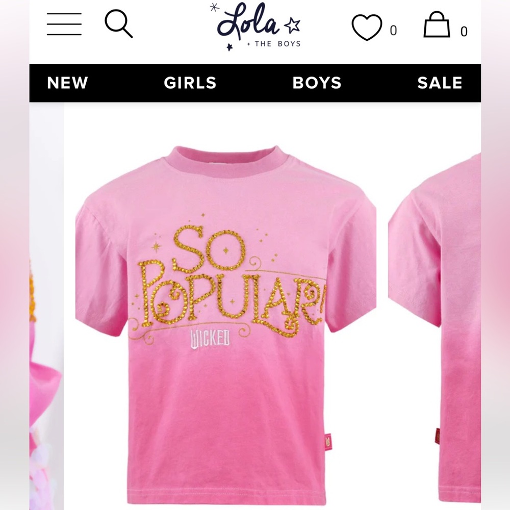 Lola + The Boys Wicked 'So Popular' Kids T-Shirt